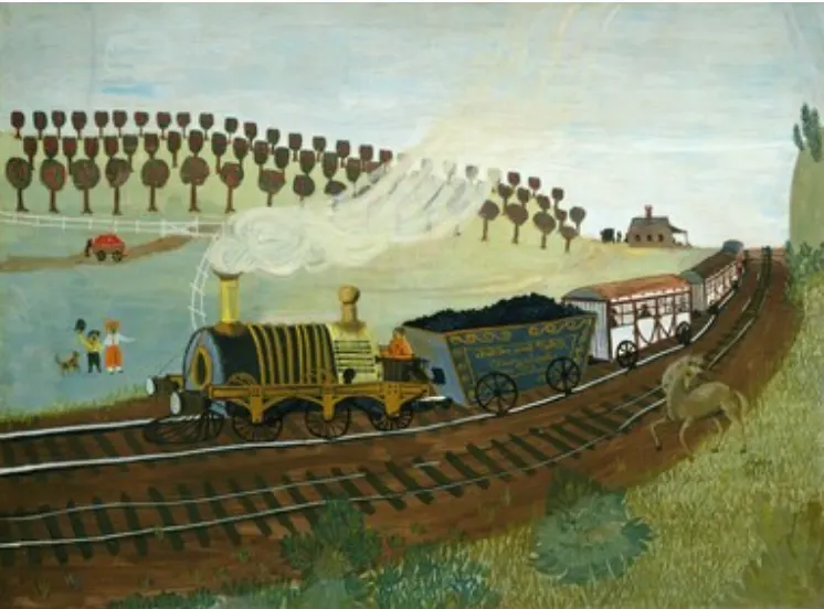 Vanishing point in a landscape example from Boston and North Chungahochie Express. Image courtesy National Gallery of Art, Washington DC.